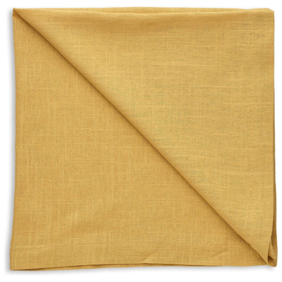 Салфетка льняная горчичная - Фото миниатюра 1