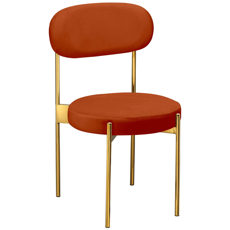 Стул «Тотем» золотой, терракотовый бархат - Фото основное 1