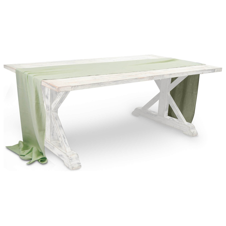 Раннер из муслина фисташковый - Фото миниатюра 1