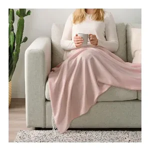 Плед «Скучаюпоикее» розового цвета - Фото 3