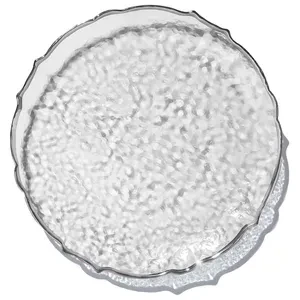 Подстановочная тарелка «Салак» прозрачная с серебряной каймой - Фото 1