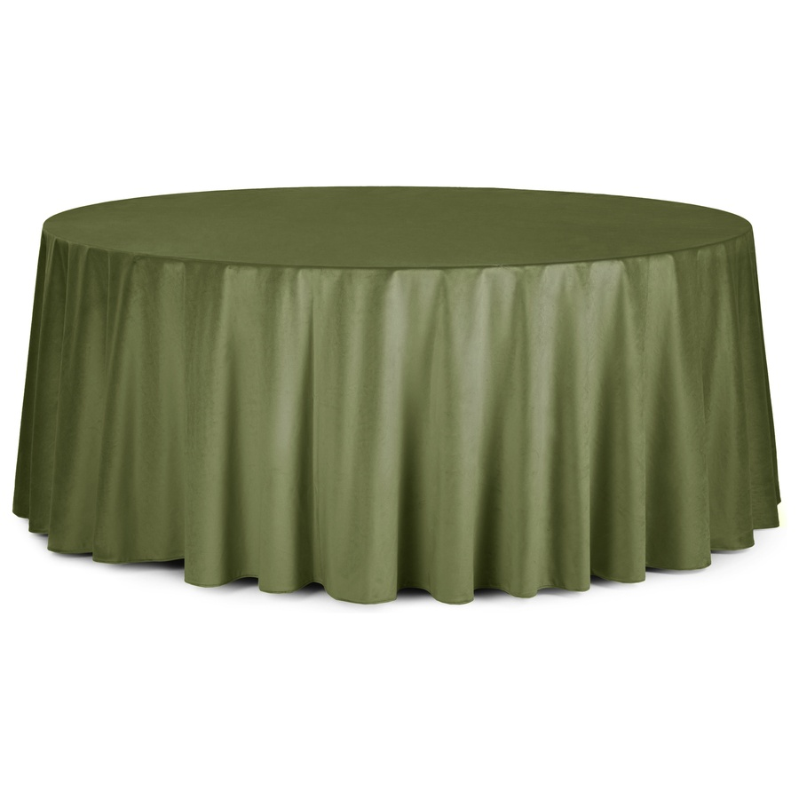 Скатерть круглая бархатная мшистая - Фото миниатюра 1