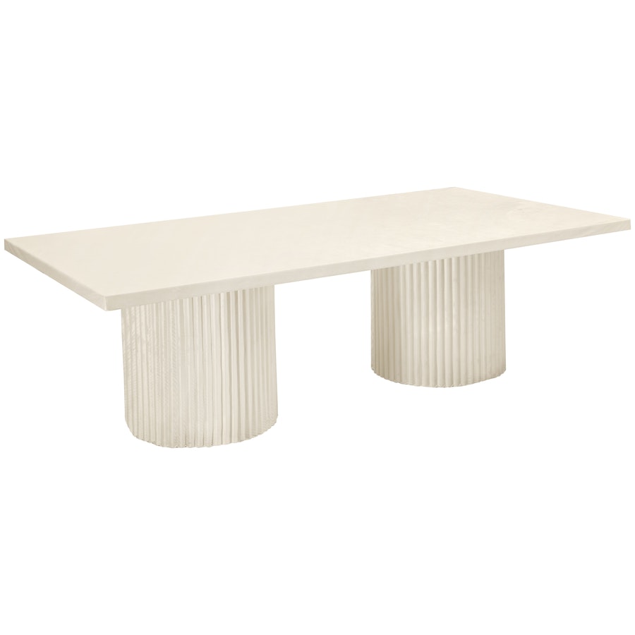 Стол «Арис» прямой, бархат молочный - Фото миниатюра 1