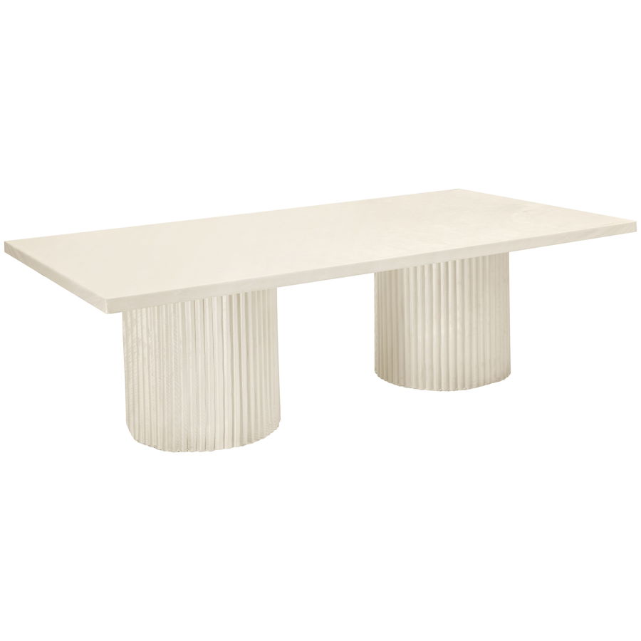 Стол «Арис» прямой, бархат молочный - Фото миниатюра 1