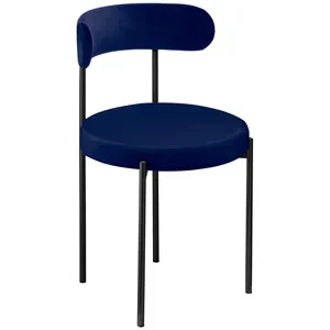 Стул «Лира» черный, синий бархат