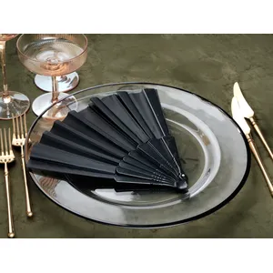 Подстановочная тарелка «Бари» прозрачная с черным кантом - Фото 3