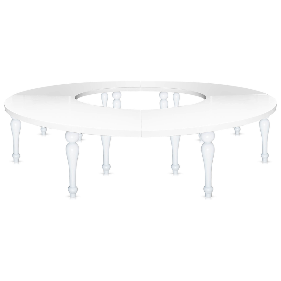 Стол «Змейка» 4 части с белыми ножками - Фото миниатюра 1