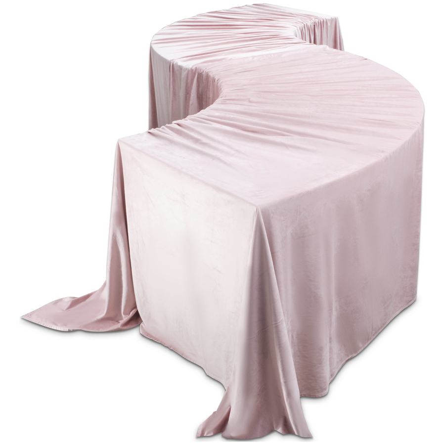 Скатерть прямая широкая бархатная бирюзовая - Фото миниатюра 3