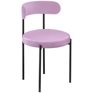 Стул «Лира» черный, пыльно-лавандовый бархат