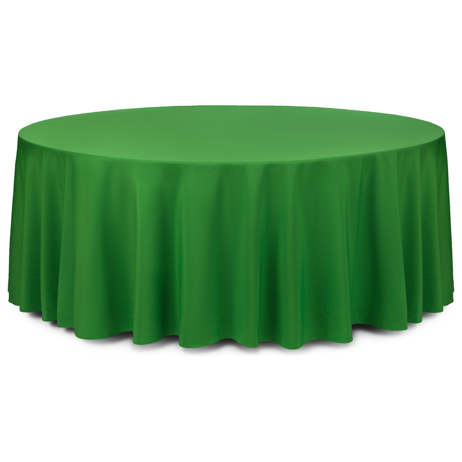 Скатерть круглая габардин зеленая - Фото миниатюра 1