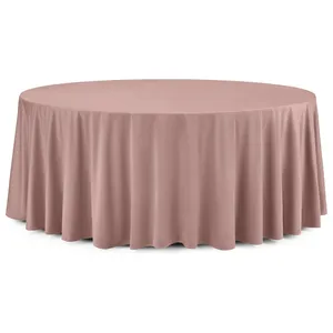 Скатерть круглая бархатная розовая - Фото 1