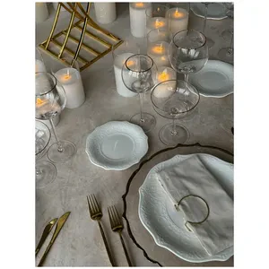 Блюдце для шампанского «Санко» с золотым кантом - Фото 3