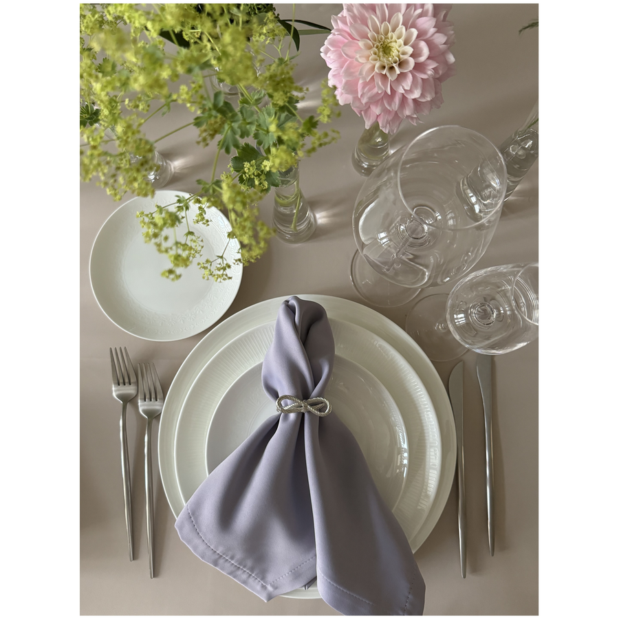 Салфетка из матина пастельно-сиреневая - Фото миниатюра 2