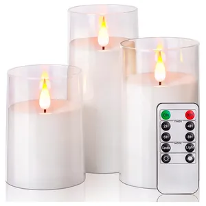 Набор Led свечей белого цвета из 3 штук - Фото 1