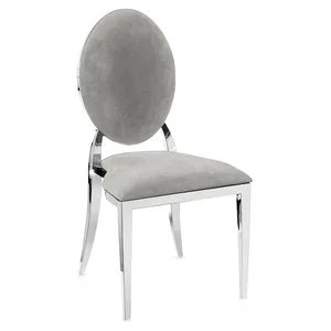 Стул Вашингтон серебро, светло-серые подушки из бархата