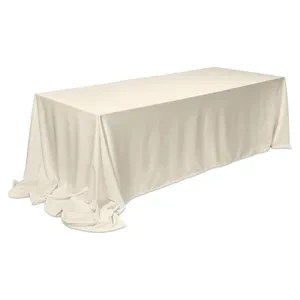 Скатерть прямая широкая из матина экрю