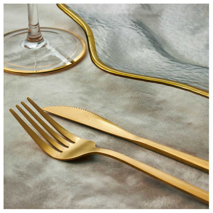 Набор «Имс» матовое золото из двух предметов - Фото миниатюра 2