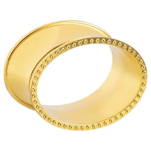 Кольцо для салфетки «Мирт» золотое - Фото 1