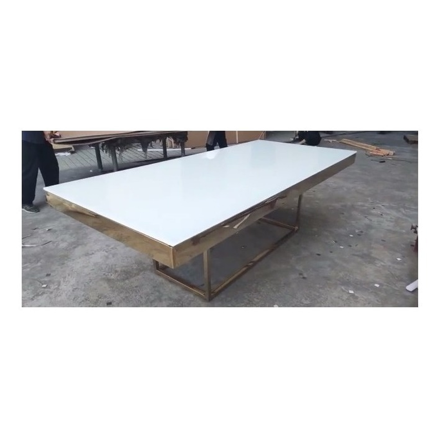 Стол прямоугольный с белой столешницей - Фото миниатюра 2