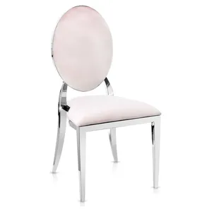 Стул Вашингтон серебро, пыльно-розовые подушки из бархата