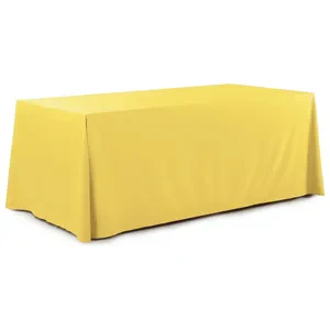 Скатерть прямая широкая бархатная желтая - Фото 1