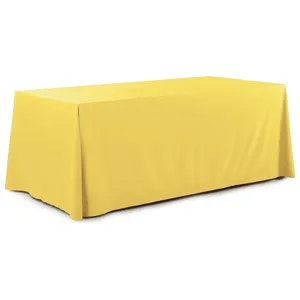 Скатерть прямая широкая бархатная желтая
