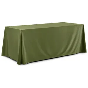 Скатерть прямая широкая бархатная мшистая - Фото 1
