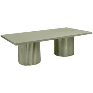 Стол «Арис» прямой, бархат пыльно-зеленый