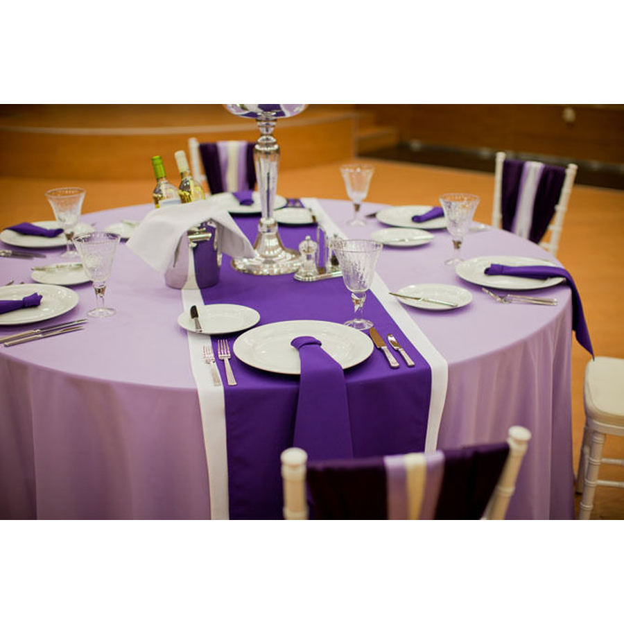 Скатерть круглая габардин лавандовая - Фото миниатюра 2