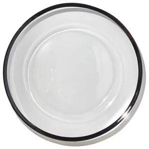Подстановочная тарелка «Бари» прозрачная с черным кантом - Фото 1