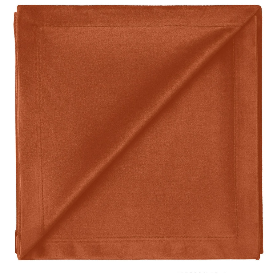 Салфетка бархатная терракотовая - Фото миниатюра 1