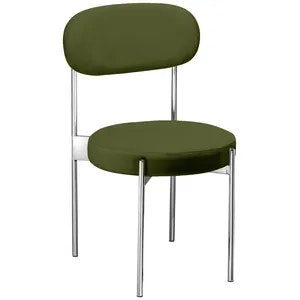 Стул «Тотем» серебряный, мшистый бархат