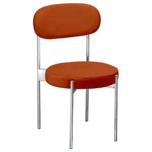 Стул «Тотем» серебряный, терракотовый бархат