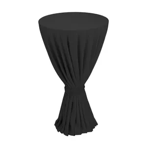 Скатерть круглая габардин черная - Фото 2