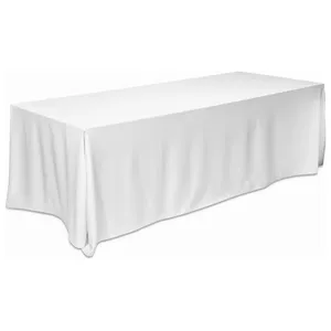 Скатерть широкая прямоугольная поликоттон белая