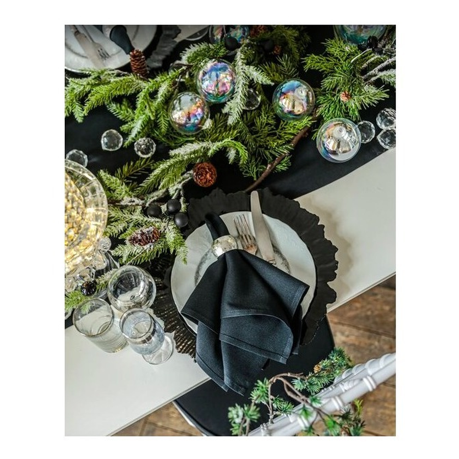 Салфетка габардин черная - Фото миниатюра 2