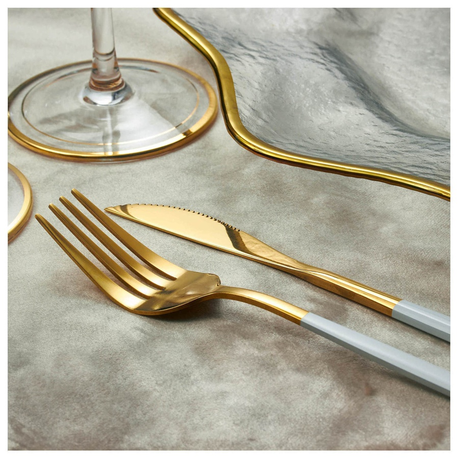 Набор «Имс» золото с белым из двух предметов - Фото миниатюра 2