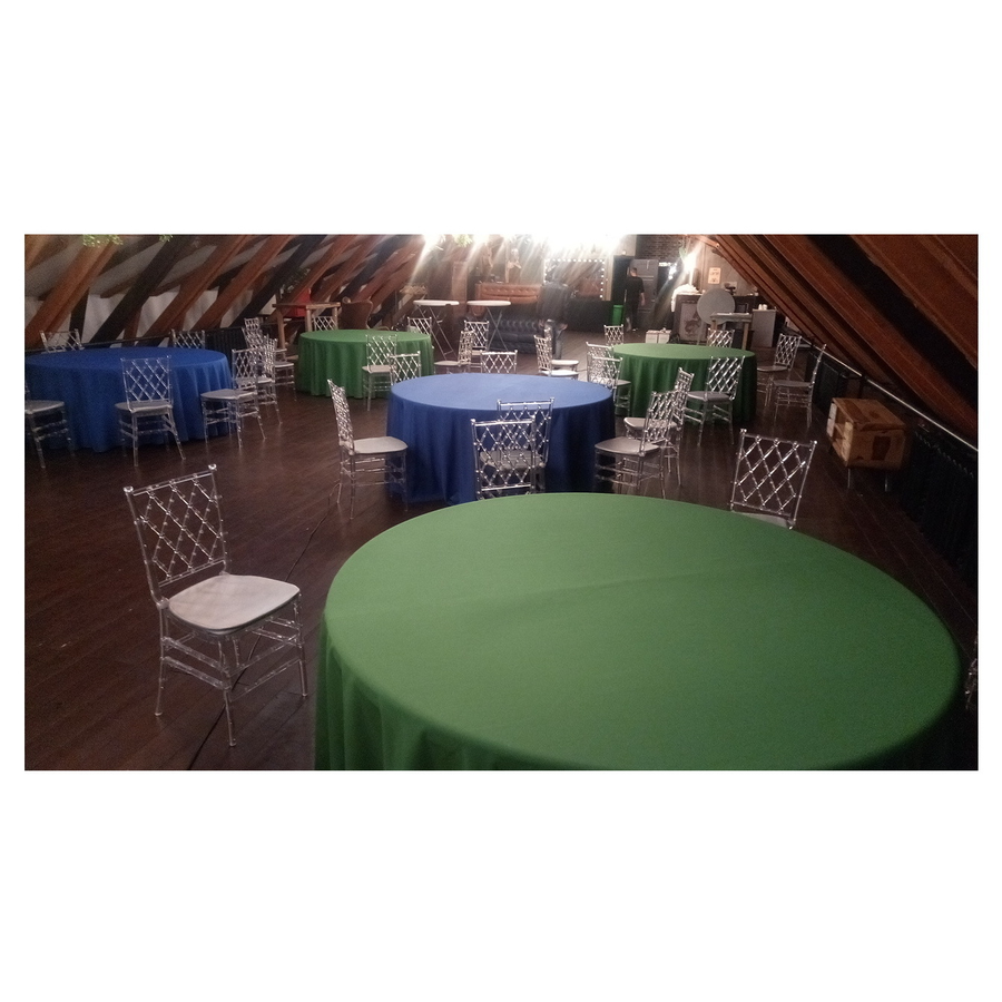 Скатерть прямоугольная габардин зеленая - Фото миниатюра 2