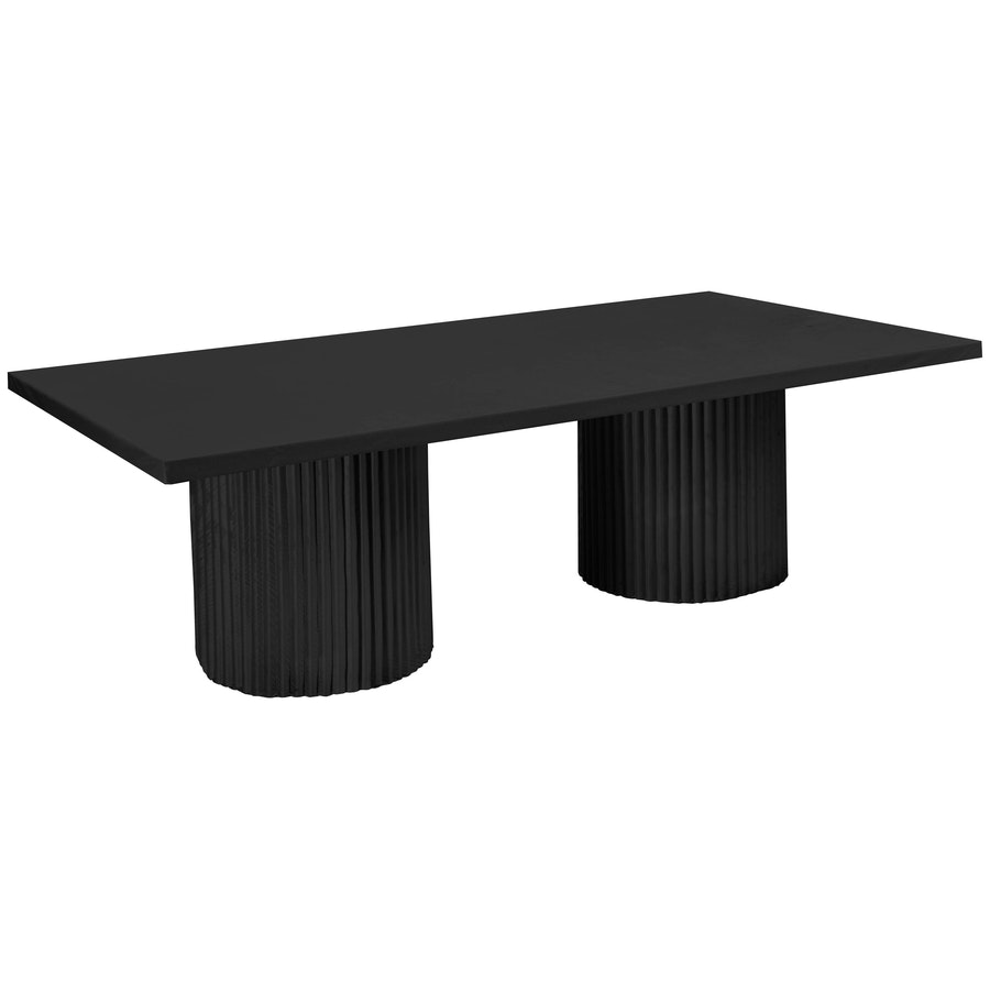 Стол «Арис» прямой, бархат черный - Фото миниатюра 1