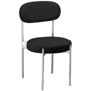 Стул «Тотем» серебряный, черный бархат