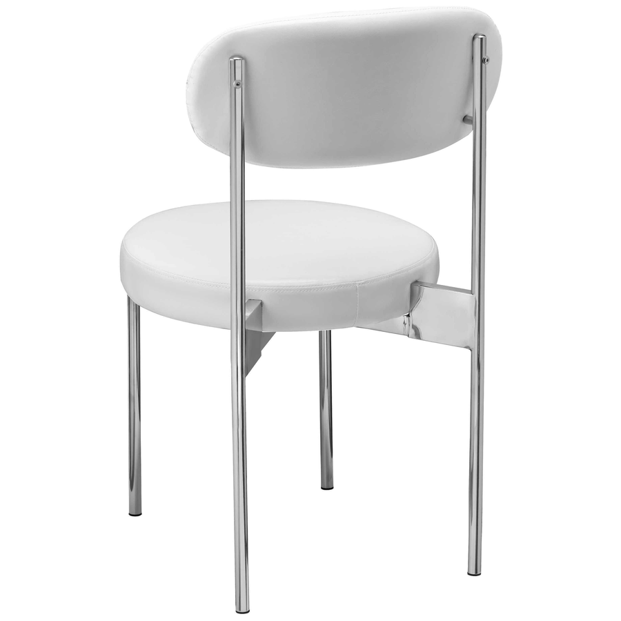 Стул «Тотем» серебряный с кожаной спинкой - Фото миниатюра 2