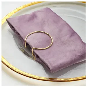 Салфетка бархатная пыльно-лавандовая - Фото 2