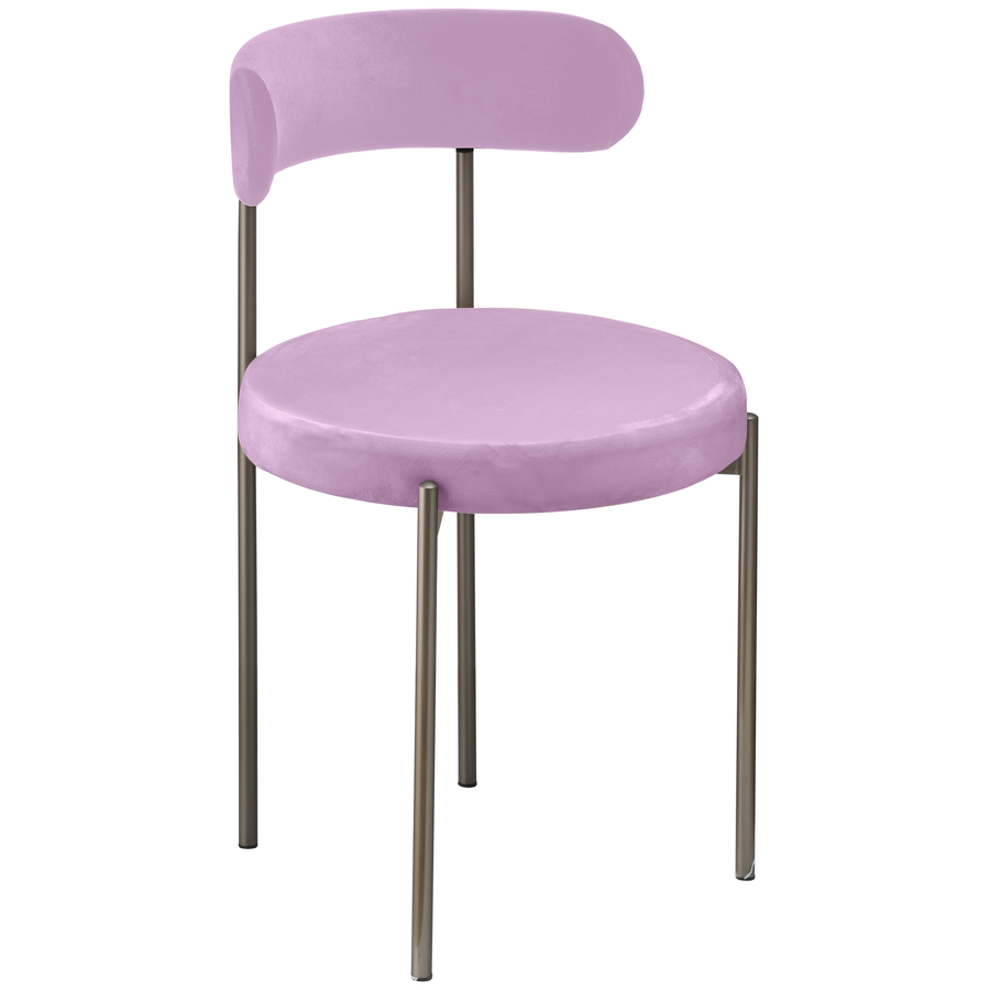 Стул «Лира» графитовый, пыльно-лавандовый бархат - Фото миниатюра 1