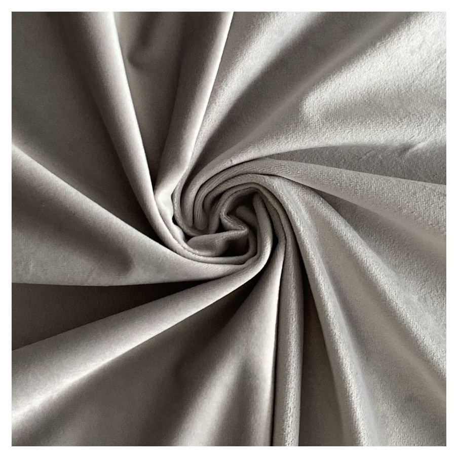 Скатерть круглая бархатная светло-серая - Фото миниатюра 2