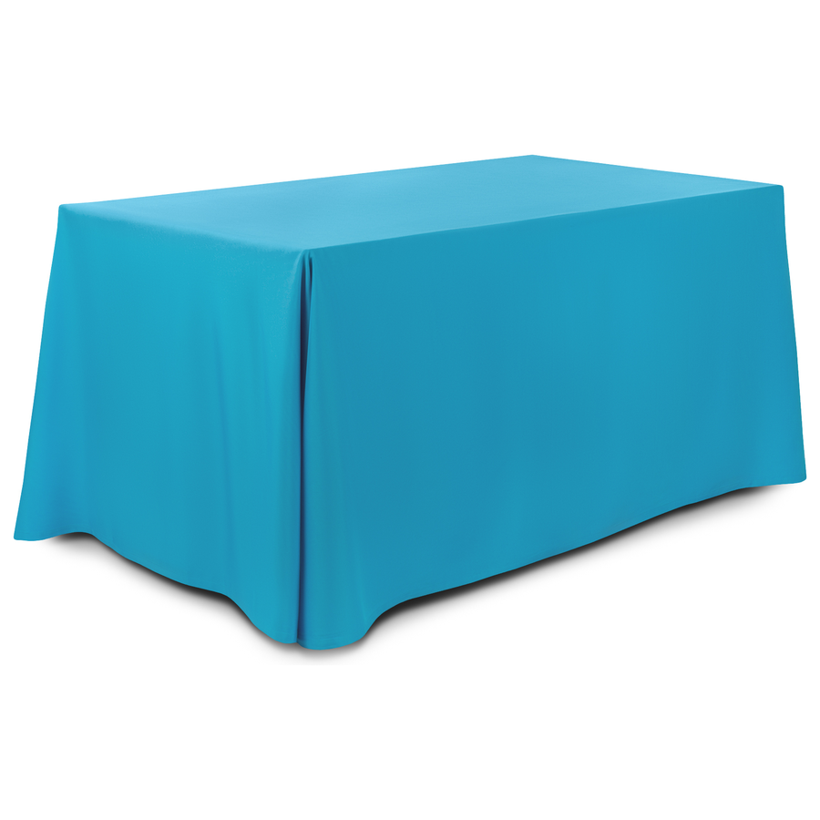 Скатерть прямоугольная габардин голубая - Фото миниатюра 1