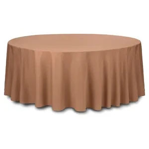 Скатерть круглая габардин карамельная - Фото 1