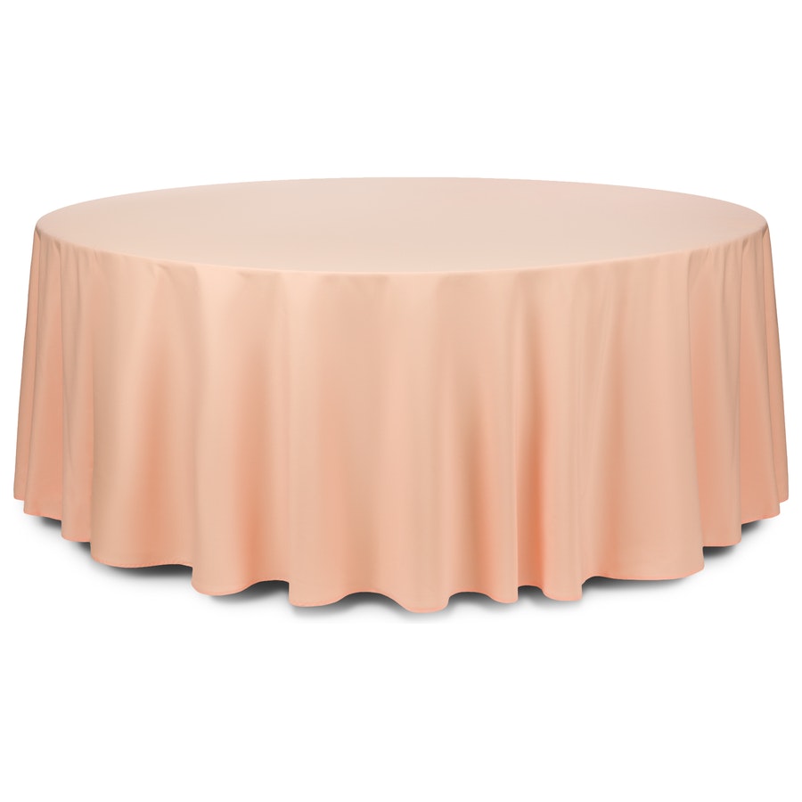Скатерть круглая габардин пудрового цвета - Фото миниатюра 1