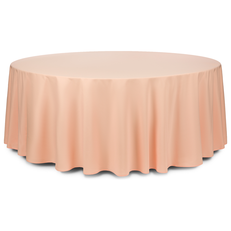 Скатерть круглая габардин пудрового цвета - Фото миниатюра 1