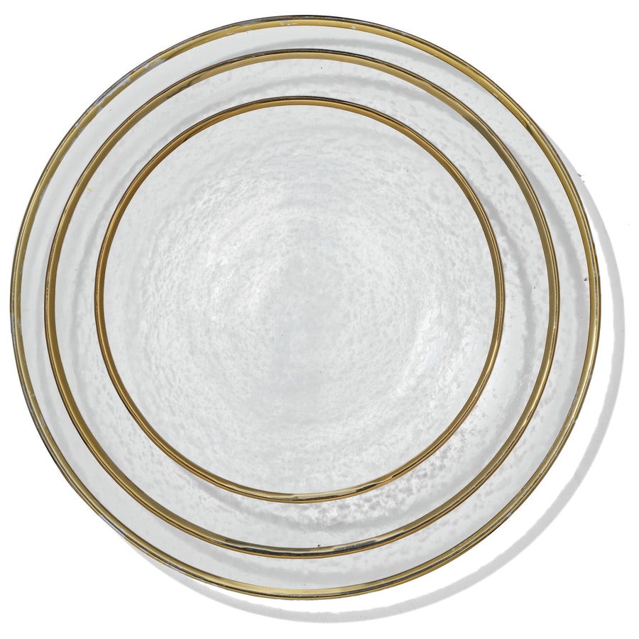 Набор тарелок «Анитра» с золотой каймой 33, 27 и 21см - Фото миниатюра 1