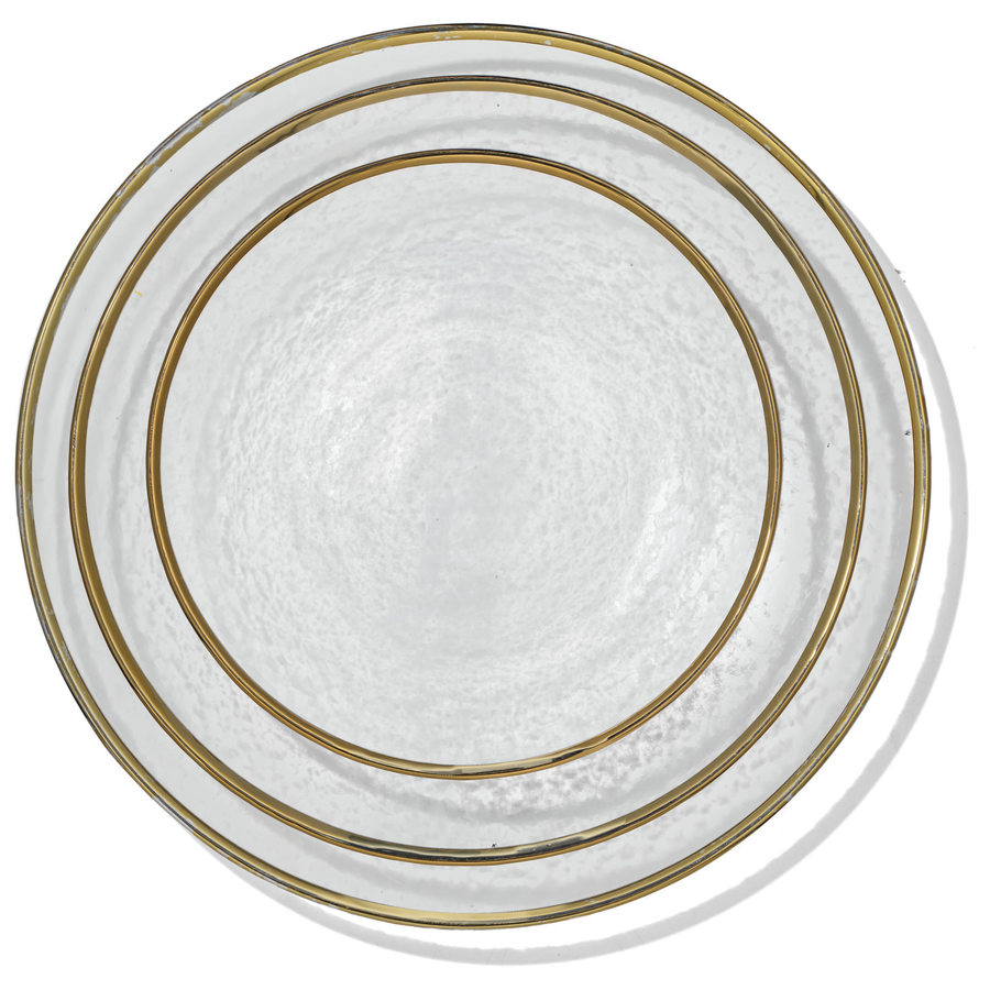 Набор тарелок «Анитра» с золотой каймой 33, 27 и 21см - Фото миниатюра 1